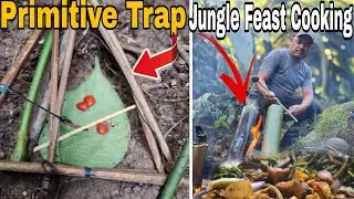 (Party-1)​ Primitive Mouse 🐁 Trapping & Delicious Bamboo Cooking In Jungle 🔥🎋