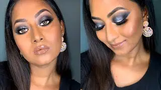 Ultra Glittery Glam New year&rsquo;s Makeup look USING INDIAN DRUGSTORE BRANDS | 2019 |