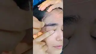 Threading #foreheadthreading#threadingathome #hairgrowth #beauty #shorts #diy #fyp