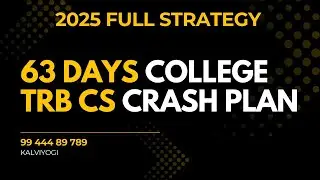 63 Days College TRB Computer Science Crash Plan | 2025 Full Strategy by Tesla | Sure Success Roadmap