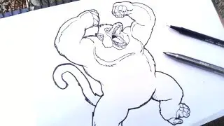 Como desenhar o goku oozaro Dragonball Z
