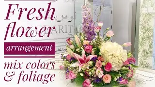 How to make Fresh flower arrangement &bull; happy colors &bull; by Vincent #JoBlooms
