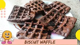 &lsquo;BISCUIT WAFFLE&rsquo; | Chocolate WAFFLE | Eggless waffle recipe | Easy & delicious !!!