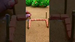 Brick Cow Shed 🧱🐄 | Mini Farming Setup#shorts #shortvideo