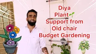 DIY Bail Stand with Old Plastic Chair | Creative Plant Support Idea