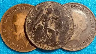 1918 UK One Penny Coin