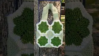 #crochet #totebag #crochetbag #crochetpatterns #crochettutorial #handmade #shamrock #4leafclover