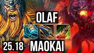 OLAF vs MAOKAI (TOP) | 57k DMG, 6 solo kills, 14/3/9, Dominating | EUW Diamond | 25.18