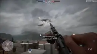 Battlefield 1 - Incredible Sniper Shot - Causes caos and plane crash