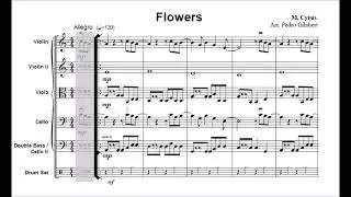 Flowers (Miley Cyrus) for easy string orchestra