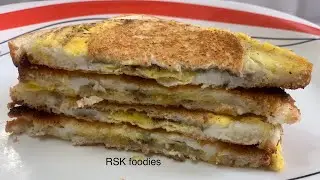 Bread Omelette Recipe/Easy breakfast/#eggbread/How to prepare #Puffy #bread #omelette #instantburger