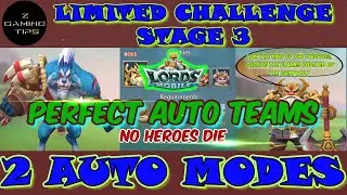 Grim Wolf Limited Challenge Bloodlust Stage 3 (2 Perfect Auto Teams) - Part 2 | Lords Mobile
