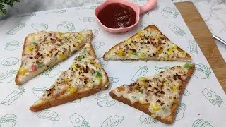 Open Cheese Sandwich Recipe | White Sauce Open Sandwich | Corn Cheese Open Sandwich | Snacks Recipe