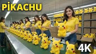 How Pikachu Plush Toys Are Made | Factory Production Journey