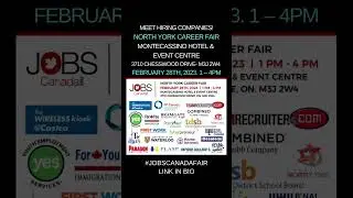 MEET NORTH YORK'S HIRING COMPANIES! #NorthYork #CareerFair Feb'28th, 2023. 1-4PM.