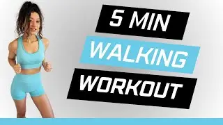 5 min FAST WALK at Home - Indoor Walking Workout - Energy Boost