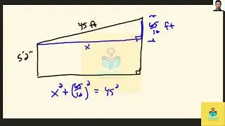 [Math] A horse is 5 feet 2 inches tall and is tied to a 45 foot leash  The other end of the leash is
