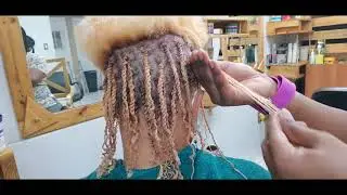 twisting fine and thin color treated natural hair/ Relaxing washing and detangling fine strands.