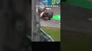 Lewis Hamilton Crash at the Dutch Gp, his 1st Dnf for Ferrari #dutchgp