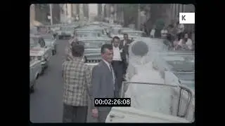 1960s NYC, Bride and Groom Stuck in Traffic, 35mm