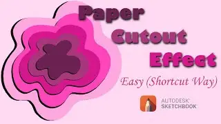 Paper Cutout Effect  Autodesk Sketchbook | Easy (Shortcut Version) #shorts