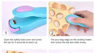 Kitchen Accessories Tools Mini Portable Food Clip Heat Sealing Snack Bag Kitchen Utensils Gadget