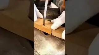 The Process of Cutting Wood Patterns with a Scroll Saw Machine #shorts