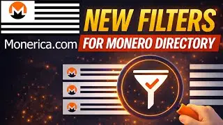 New Filters on Monerica.com &ndash; Find Monero Businesses Faster