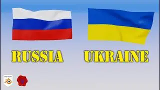 Russia 🇷🇺 & Ukraine 🇺🇦 | Bilateral Relations | 3D Flag Animation