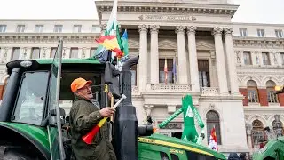 Tractorada en #madrid, la protesta de los agricultores llega al ministerio