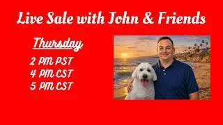Live Sale with Maria, Jenifer and John - Thursday Jan. 8, 2026  12 PM PST / 2 PM CST / 3 PM EST