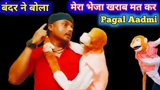 Puppet Comedy Show || Monkey Puppet Comedy Video || Ventriloquist Mr Kalu Bandar Cartoon Video