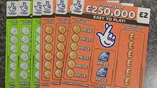 &pound;250,000 green v &pound;250,000 orange scratch cards &pound;12 in play