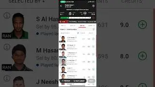 CCH vs RAN Dream 11 Team । #dream11 #shorts #bpl2024