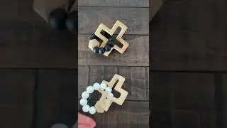 Baby's First Teething Rosary Cross #babyrosary #babycrossteether  #babyrosarybeads #myfirstrosary