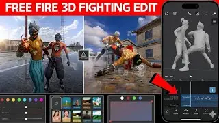 Free Fire 3D Fighting Reels Editing Tutorial | Free Fire 3D Animation Edit | FF Reels Edit | 3D edit