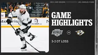 Late Third Period Rally Falls Short as LA Kings fall to Nashvilles Predators in OT