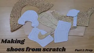 Part 1: How to prepare your shoe pieces to stitch #customsneakers #diy #tutorial #handcraftedshoes