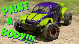 Как покрасить корпус радиоуправляемой машинки/кузов Proline Bug для Slash 4x4