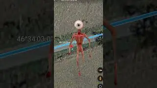 Siren head eyeball on Google search maps 🌍 and#vairal#Earht#video