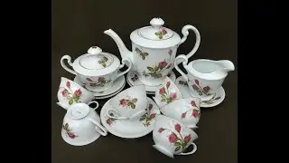 *🌹PIMPOLLOS EN PORCELANA TSUJI🌹#teaset #teatime #tea #rosas #roses #tetera #teapot #tazas #teacup