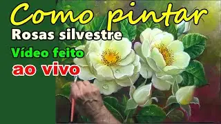Como pintar rosas silvestre