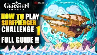 Genshin Impact SurfPiercer Challenge 1 | Waverider Challenge Summertime Odyssey | Genshin Impact