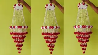 easy pompom with jhumar hanging/diy easy room'decoration for woolen/jhumar hanging/jhula।।