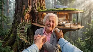 Building a House in the Forest (ASMR) | A Man Changed an Old Woman’s Life by Creating a Modern Home