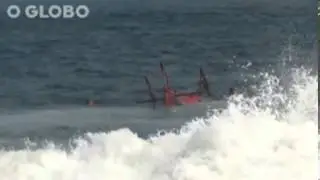 Camera captures helicopter crash into sea in Brazil