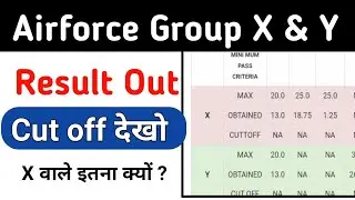 Airforce Group X and Y Result Declared 2020 Cut Off Out