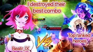 #beatrix#lesley Beatrix vs Lesley & Paquito Hyper . New Gameplay Epic Comback Beatrix Mobile Legends