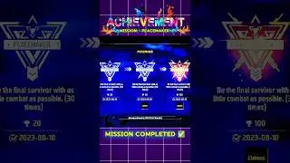 Peacemaker Achievement Mission ✅ Garena Free Fire|| How to complete achievement #freefire #shorts