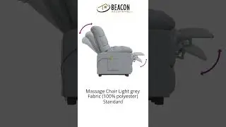 Massage Chair Light grey Fabric (100% polyester) Standard